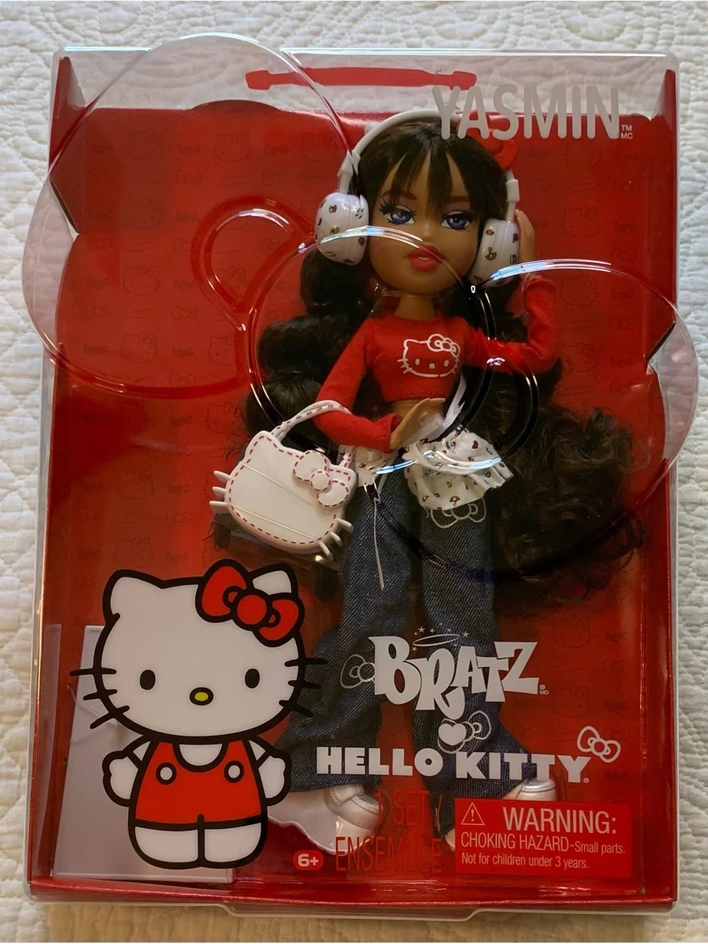 Bratz X Hello Kitty Yasmin Sanrio Fashion Doll in Red Collector Box